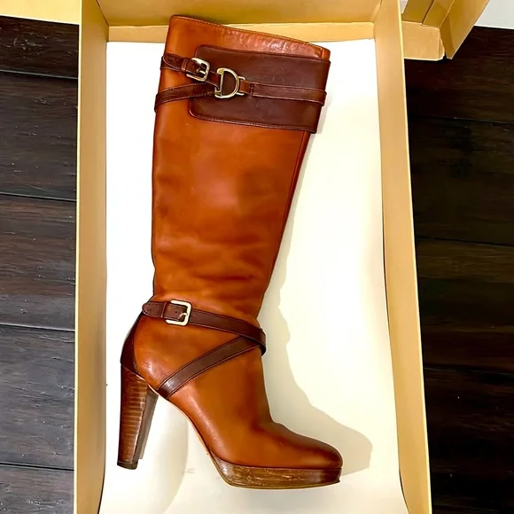 Cole Han x Nike Air Poppy Bit Tall Leather Boot. Size 5.5B - Picture 2 of 12